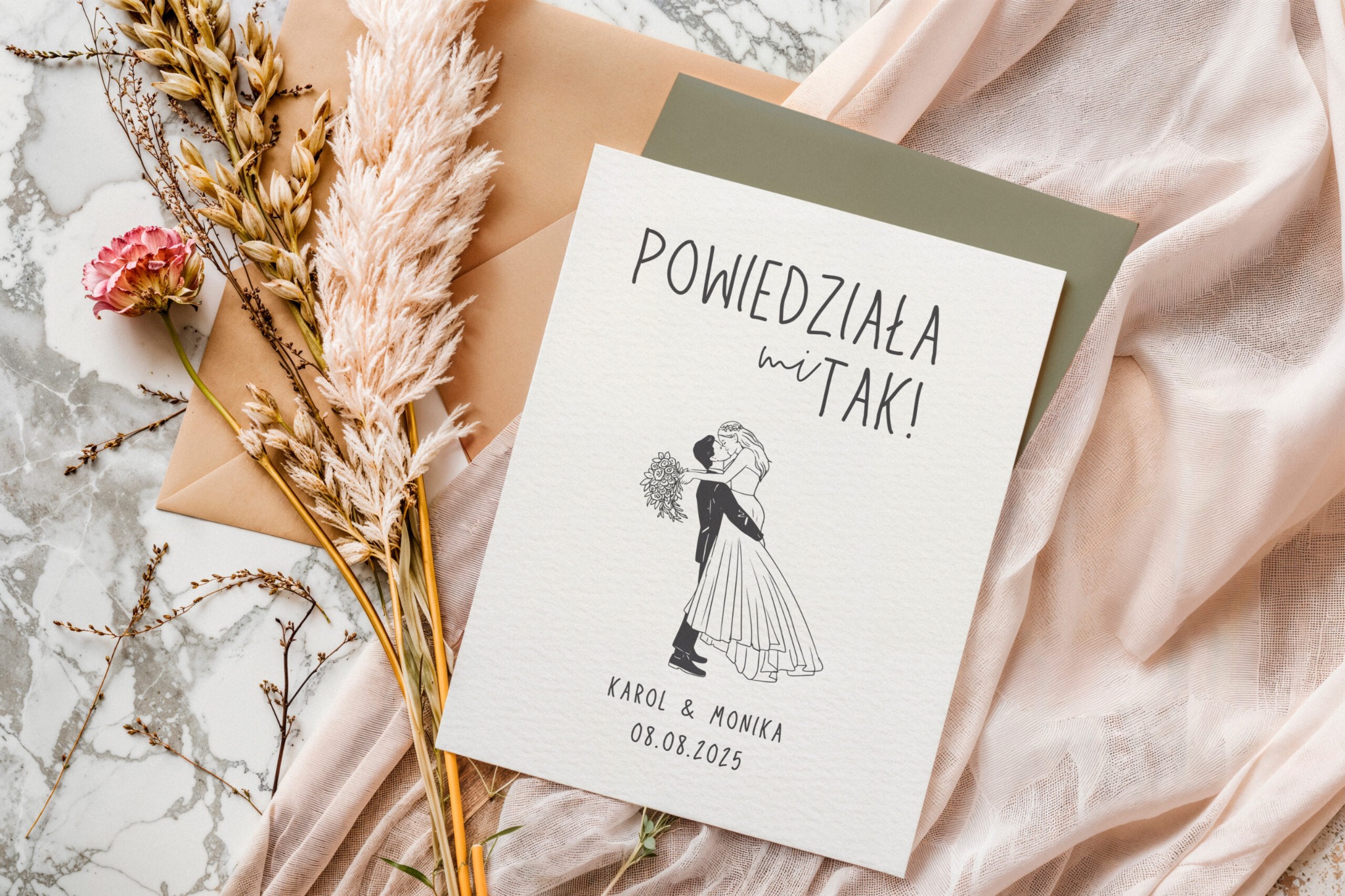 Przykładowa papeteria ślubna